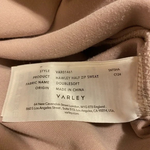 Varley Hawley Half zip double soft sweatshirt Small - Picture 14 of 15